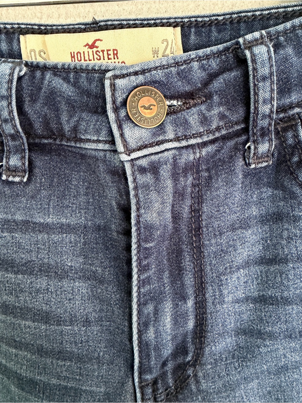 Hollister Jean Legging High Rise w24/27 Women's Blue Stretch Denim - Picture 4 of 11